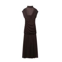 Nuevo vestido de malla de seda estilo occidental elegante y versátil a la moda para mujer - details 0
