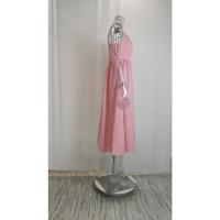 Vestido Midi Sin Mangas De Encaje Rosa Elegante Para Mujer Verano 2024 Estilo Casual Traje De Vestir A-Line Zipper - details 5