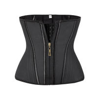 Fajas Colombianas De Látex Entrenador De Cintura Doble Compresión BBL Modeladora Control Abdominal Suelta De Pecho Con 13 Costillas De Acero Para Mujer - details 4