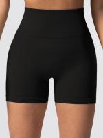 Pantalones cortos de yoga acanalados sin costuras para mujer, medias de motociclista de cintura alta, mallas deportivas ajustadas de entrenamiento elástico, ropa deportiva - details 18