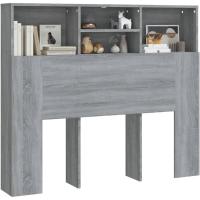 Mueble de Cabeza de Armario de Dormitorio Blanco Estantería de Pared con Almacenamiento - details 24