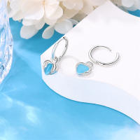 Aretes Redondos de Plata 925 Estilo Elegante para Mujeres con Piedra Principal de Zirconio y Diseño de Encanto Brillante Color en Oro - details 37