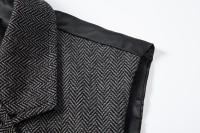 Chaleco de Doble Abotonadura para Hombres en Otoño Traje de Pana Gruesa de Heringbone - details 25
