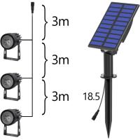 4 Unidades Foco Solar, Luces Solares Impermeables Exterior, Luz de Jardín, 2 Modos de Iluminación Opcionales, ángulo de 180 °   Ajustable, Luz de Proyecto Solar para Entrada, Camino. - details 20