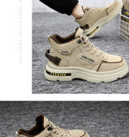 🧡 🧡 🧡 Seguro de trabajo zapatos de los hombres primavera sitio de construcción trabajo antideslizante trabajo resistente al desgaste impermeable deportes al aire libre montañismo herramientas Martin marea zapatos - details 12