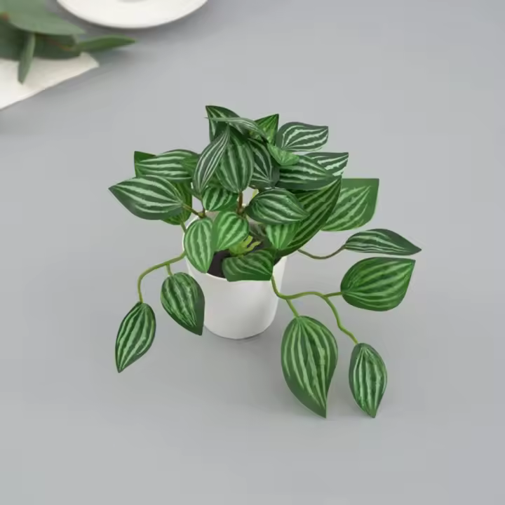 Bonsái de plantas artificiales Multicolor, suministros para fiestas DIY, hierba de imitación, accesorios para fotos en maceta, plantas en macetas realistas - 1
