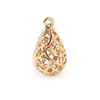 10 Uds. Colgantes con forma de lágrima de latón de Color dorado de 18K, fabricación de joyas de alta calidad, collar, pendientes, accesorios para mujer - details 2