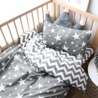 Juego de Ropa de Cuna para Bebé de Algodón Kit de Dormitorio de Niño y Niña con Funda de Edredón, Sábana, Funda de Almohada Decoración de Habitación de Niños - details 8