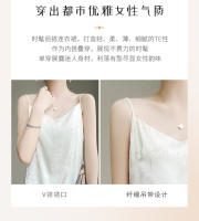 Elegante Falda de Seda con Cinturón de Satén de Ácido Acético Francés Vestido de Moda de Verano para Mujeres con Cuello en V y Talla hasta la Rodilla - details 14