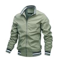 Chaqueta informal con cremallera y cuello levantado para hombre, chaqueta deportiva para exteriores, chaqueta a prueba de viento, ropa impermeable, otoño e invierno - details 4