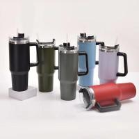 Taza de Viaje de 1182 ml 40oz con asa y Pajita, Termo para café frío y Caliente, Capacidad - details 1