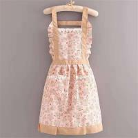 Lindo vestido de sirvienta japonesa con cintura cocina hogar restaurante ropa de trabajo para mujeres monos de café delantal - details 4