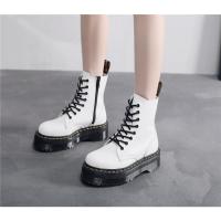 Suelas gruesas con forro polar Botas Dr. Martens, cremalleras laterales, botas cortas de mujer británica, suelas de pastel, botas de trabajo y zapatos de algodón - details 29