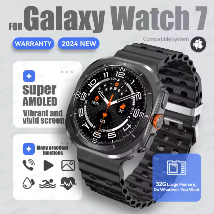 2025 Nuevo Reloj inteligente de Moda 1,5 Pulgadas 360 * 360 HD Pantalla Completa Toque 32 GB de Memoria Música local llamada 100 + Modo Deportivo Brújula al aire libre NFC Salud Impermeable Pulsera Inteligente Para Regalos de Año Nuevo de Android e Ios - 1