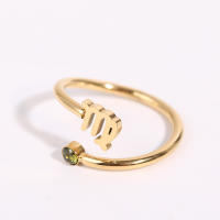 Anillo de Zodiaco Ajustable Miravia Anillo de Constelación con Circonio y Piedra Natal, Regalo Astrológico para Mujer/Hombre, Acero Titanio, 12 Signos del Horóscopo, Anillo Abierto de Moda - details 15