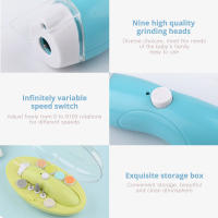 Recortador de uñas eléctrico para bebé, cortador de uñas para bebé con carga USB, cuidado de uñas para bebé, tijeras de manicura - details 5