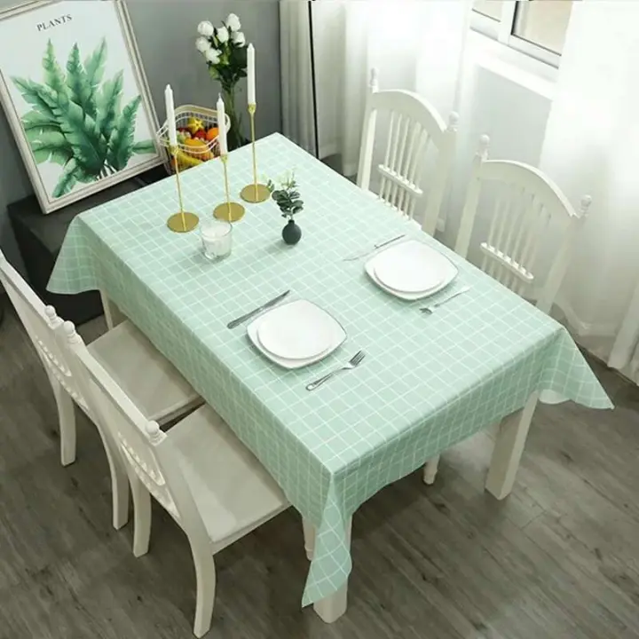 Mantel rectangular de plástico PVC, cubierta impermeable para aceite, mesa de comedor y cocina, resistente a las manchas - 1