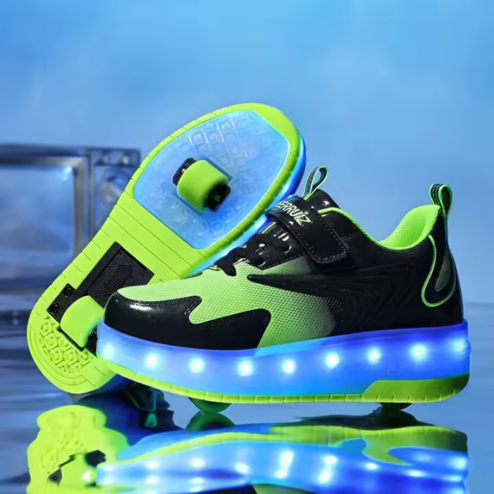 Nuevo modelo 2025 Zapatillas Deportivas Para Niño, Zapatos Luminosos Con Carga Usb De Malla De Dibujos Animados De Araña, Patines Deportivos Para Exteriores, Zapatos De Skate Para Niños Y Niñas, Zapatos Informales - 1