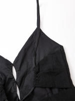 OUWU- Vestido Nuevo De Verano A La Moda Ajustado Con Cuello En V Y Tirantes De Color Sólido Con Temperamento Para Mujer - details 9