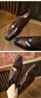 Waterdrop ofrece zapatos casuales planos de cuero genuino de alta calidad, zapatos con cordones suaves para hombres de nueva marca - details 8
