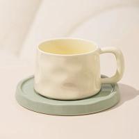 300ML Ceramic Coffee Mug with Saucer Breakfast Milk Mug Home Office Water Cup Latte Coffee Cup Afternoon teacup Birthday Gifts - details 11