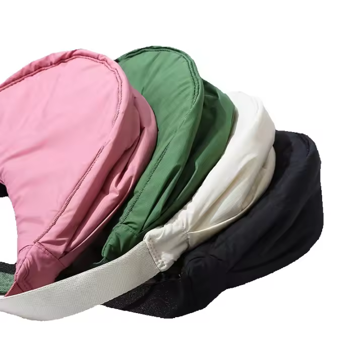 Bolso de Hombro Portátil para Mujer Color Sólido, Bolso Cruzado de Tela de Nailon, Simple para Viajes y Mensajeros - 1