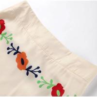 OUWU Conjunto de Top corto estampado para mujer, manga elegante con volantes, cuello cuadrado, sin mangas, Falda plisada de cintura alta, nuevo para 2024 - details 8