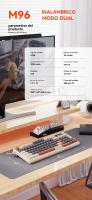 M96 Teclado inalámbrico Bluetooth de doble modo para juegos mecánicos PBT Ball Cap con mando de pantalla - details 0