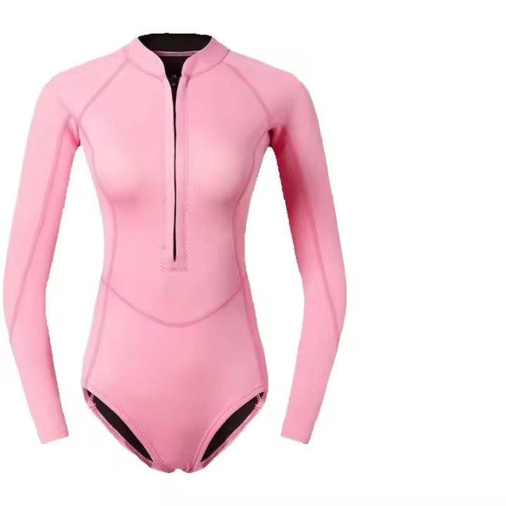 Mujer Diver 2mm neopreno equipo de buceo rosa Bikini de manga larga traje de baño coreano surf traje de baño Snorkeg - 1