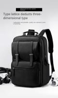 Mochila de Negocios de Cuero Minimalista Impermeable, Resistente al Desgaste, Tamaño 40x28x18cm para Viajes de Negocios y Commuting - details 0