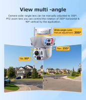 Cámara Solar de Pantalla Doble SHIWOJIA Zoom 36X Seguridad al Aire Libre Follow de Humano PIR - details 7
