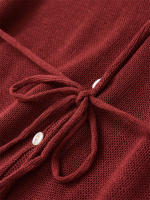 Chaqueta Cárdigan Roja Angora Minimalista de Maxdutti 2025 Abrigo de Mujer de Protección Solar - details 5