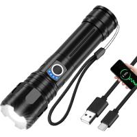 Linterna Táctica Recargable LED - Alta Potencia y Gran Rango de Amplitud de Luz - Carga USB - details 1