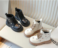 Botas de cuero bordadas para niños y niñas, botines de princesa versátiles, diseño a la moda, otoño - details 4