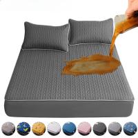 Funda de colchón gruesa impermeable, alfombrilla de látex acolchada, fundas de cama, Protector de sábana ajustable agradable para la piel, colcha 150/160/180x200 - details 24