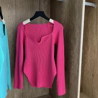 Suéter de Manga Larga con Cuello Cuadrado para Mujer Jersey de Punto para Primavera y Otoño - details 21