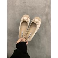 De suela plana solo zapatos femeninos primavera y otoño hadas viento un pedal arco de suela suave cabeza redonda poco profunda boca beanie zapatos ballet solo zapatos - details 2