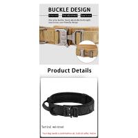 Collar táctico de nailon con hebilla de Metal para perro, Collar transpirable para entrenamiento de perros medianos y grandes, productos para mascotas al aire libre - details 2