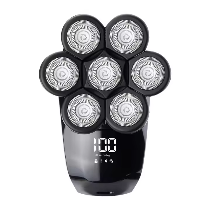 7D máquina de afeitar eléctrica calva autoservicio barbero recargable afeitadora hombres barba cabeza de afeitar - 1