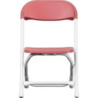 10 sillas Plegables de plástico para niños, Color borgoña, Juego de 10 - details 8