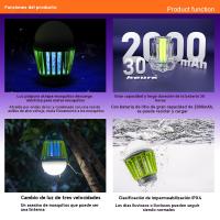 Lampara mata mosquitos impermeable al aire libre Portátil multifunción carpa faroles de camping recargable LED - details 1