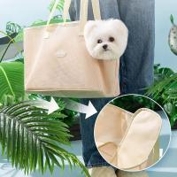 Bolso portátil de malla para cachorros y gatos, bolso de hombro suave y transpirable para cachorros, bolsas de viaje ligeras antiescape para mascotas - details 8