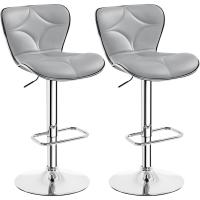 Moderno de Cocina Altura Ajustable con Respaldo de Forma Concha Giratorio 360 ° - details 6