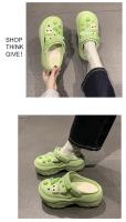 Sandalias nuevas DIY 2024, zuecos de dibujos animados, mules para mujer, plataforma de 7 cm, pantuflas de playa, con agujeros, zapatos de jardín para estudiantes y niñas - details 3