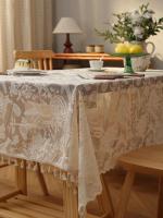 Mantel con borla de pájaro y Ense campestre, beige, para salón, cocina, mesa de comedor, mesa de centro - details 8