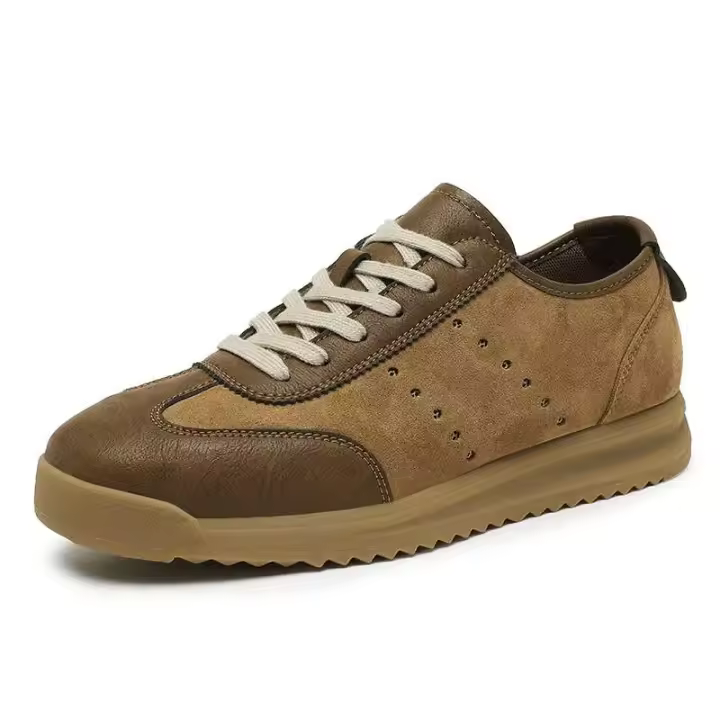 Nuevas zapatillas informales de cuero versátiles para hombre con cordones de alta calidad, zapatos clásicos, logotipo de marca de lujo único - 1