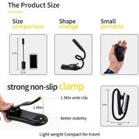 Rechargeable Book Light Mini 7 LED Reading Light 3-Level Warm Cool White Flexible Easy Clip Lamp Read Night Reading Lamp in Bed - details 6