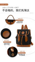 Mochila de lona vintage para mujer, mochila de viaje informal de gran capacidad, mochila escolar para estudiantes universitarios - details 14