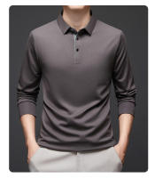 Nuevo POLO ajustado de manga larga, top de punto fino para hombre - details 5
