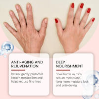 Crema de manos Retinol, cuidado hidratante con manteca de karité para líneas finas en las manos, mejora la sequedad y la nutrición - details 5